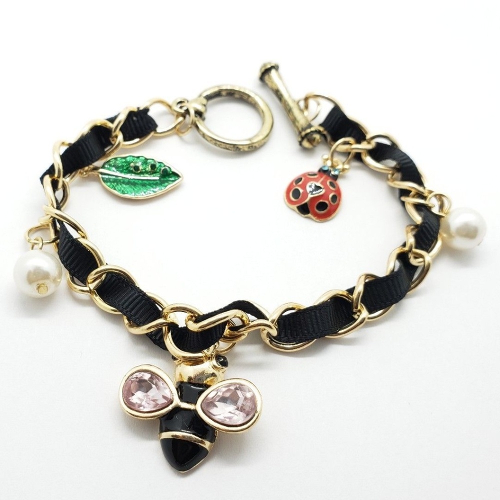 Charm Bracelet Garden Ladybug Bee